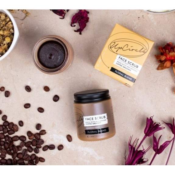 UPCIRCLE COFFEE FACE SCRUB-FLORAL BLEND 100ML-JAR